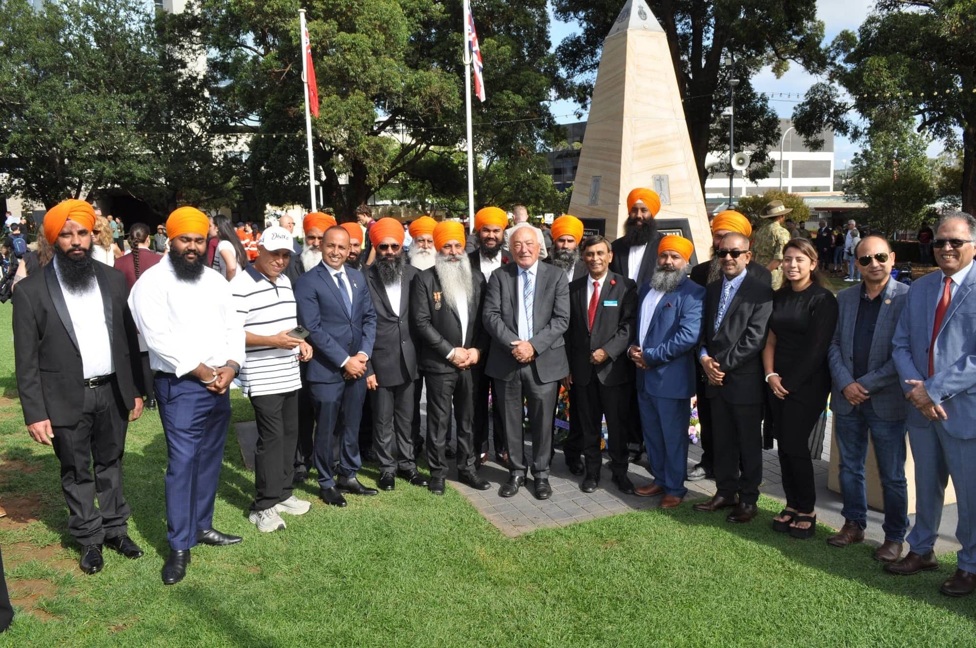 AKA members with community leaders and officials at Mawson Park, Campbelltown